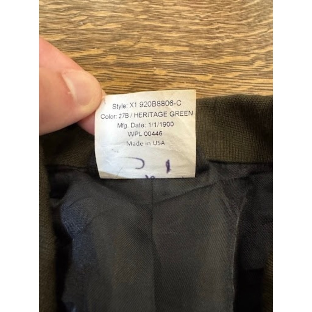 Vtg US Army Officer Style Ike / Service Jacket Heritage Green Size 37S-C Belted - Picture 3 of 9